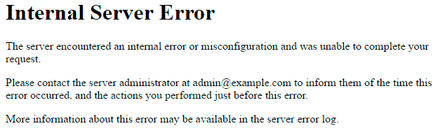 web caída: error 500