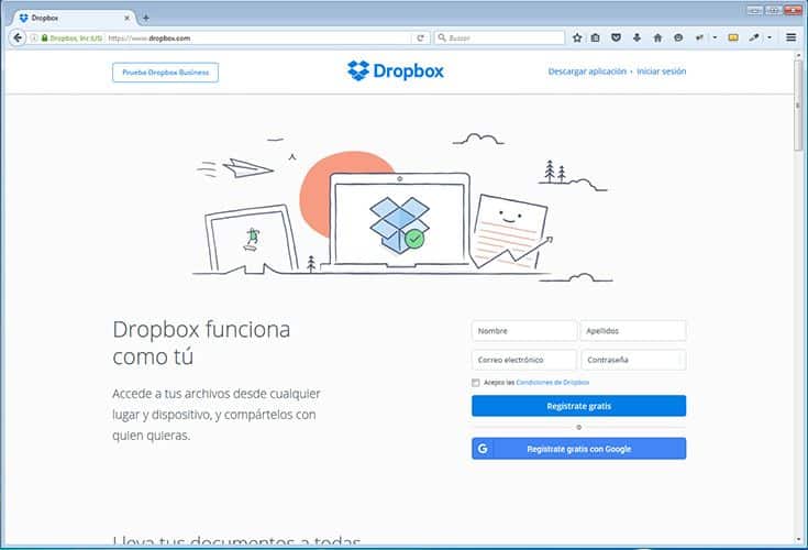 Dropbox.com es un claro ejemplo de modelo de negocio freemium de éxito