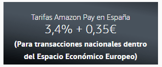 Tarifas Amazon Pay en España